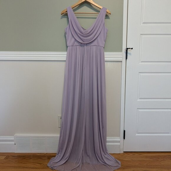 David's bridal Iris Chiffon dress in Size 10 - Picture 3 of 5